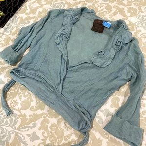 Guinevere Cardigan - crop length with tie waste